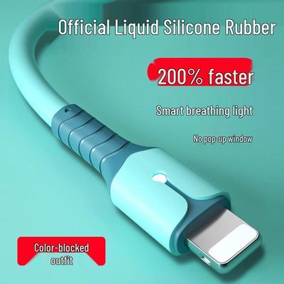 Liquid Silicone Apple Fast Charging Cable for iPhone 13, XR, 11, XS, 12, 8 Plus, 7, 6S