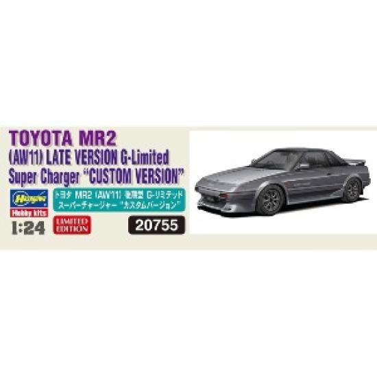 Hasegawa Toyota MR2 Late Model Supercharger Custom Version Plastic Model 20755 1/24 (AW11) G-Limited (Car)