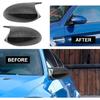 Carbon Fiber Side Mirror Cover Caps Carbon Fiber Pattern Rear View Mirror Housing Replacement for BMW E90 E91 E92 E93 PRE-LCI M3 Style