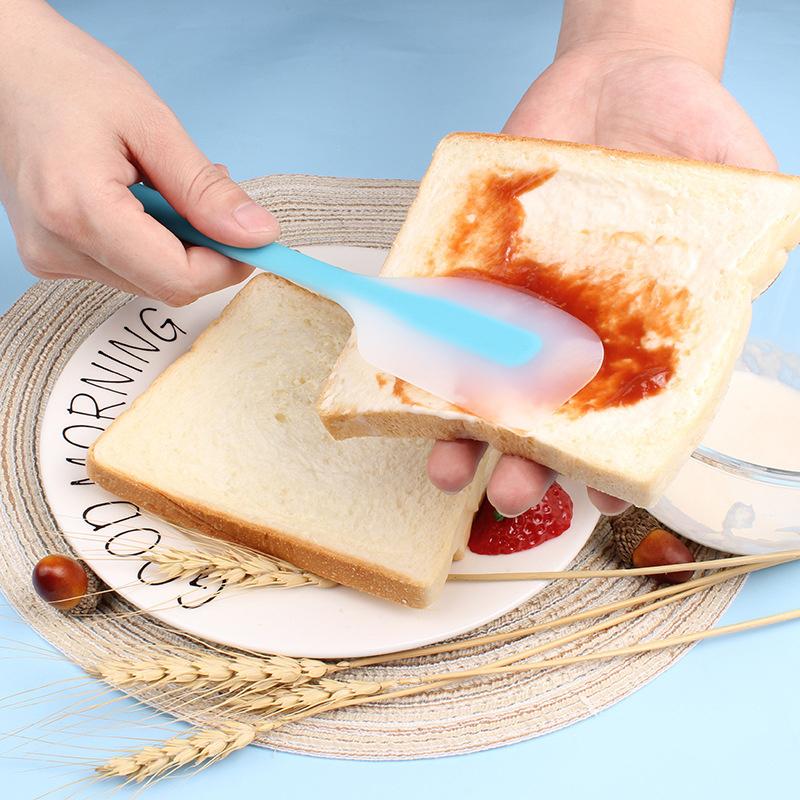 Silicone Spatula Heat Resistant Flexible Spatula Cake Cream Soft Spatula Translucent Head Spatula Baking Tools Kitchen Utensils