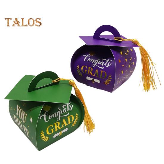 Graduation Cap Gift Box Class of 2025 Grad Cap Candy Treat Box with Tassel Table Centerpiece for Graduation Party Favors