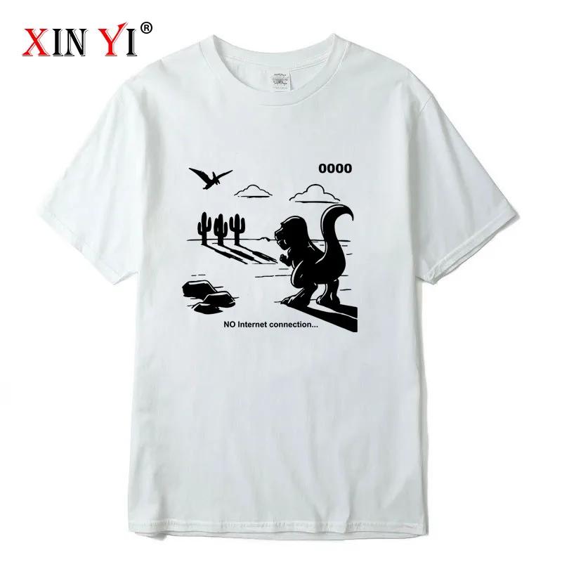 Mens Tshirt 100cotton Casual Funny Dinosaur Print Tshirt Loose Oneck Summer Tshirt Short Sleeve Tshirt Male Tee Shirts Top S