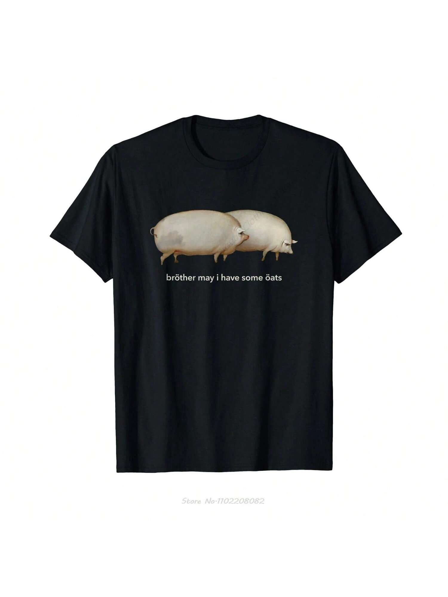Brother May I Have Some Oats Classic Dank Meme Pair Of Pigs T-Shirt Funny Fashion Tshirt Women T Shirt Tees S разноцветный