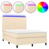 Sommier tapissier - Maison Exclusive - Matelas 140x200 20cm - Tête de lit réglable - Bandes LED colorées