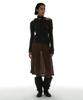 PARTIMENTO WOMEN Tie Neck Strap Asymmetrical Knit Top_Brown