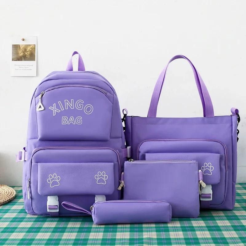 New Schoolbag Set for Boys and Girls Students with Large Capacity and Multi function