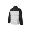 Anta Training Series Color Block Zip Up Stand Collar Warm Long Sleeve Down Jacket Men Outerwear Grass-Winter-Gray 152347934-1