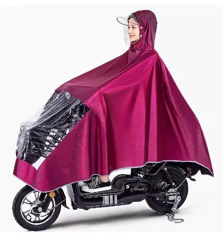 New Electric Bike Raincoat Poncho Double Adult Long Full Body Rainproof Thickened Extra Large Motorcycle Battery Car Special