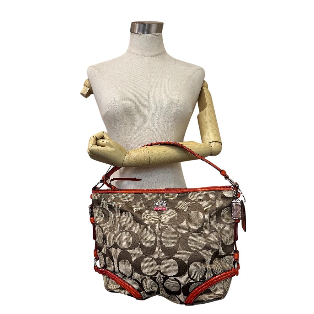 Coach 18903 Signature Canvas Umhängetasche beige Canvas Damen Gebraucht