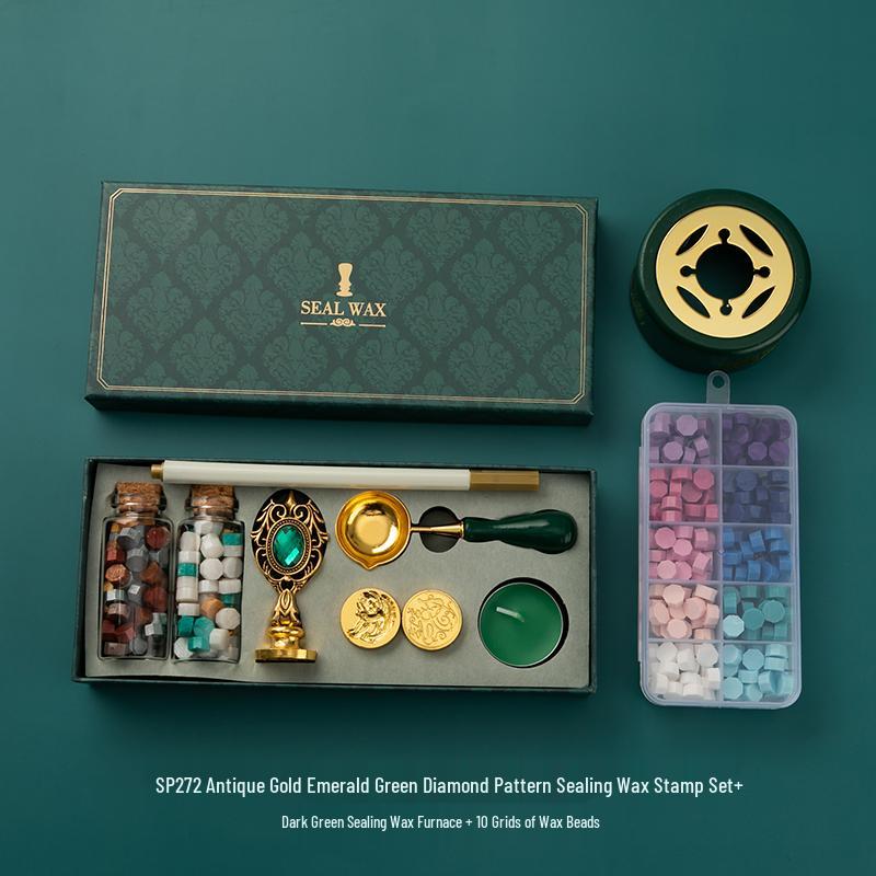 Creative Sealing Wax Stamp Set with Wax Granules – Perfect Gift for Teachers, Classmates, or Special Occasions