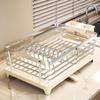 1 Set Draining Rack And Tray 44*32*18cm / 42.5*28*19cm Stainless Steel Dish Drainer Rack Kitchen Sink Organiz Parts Tools