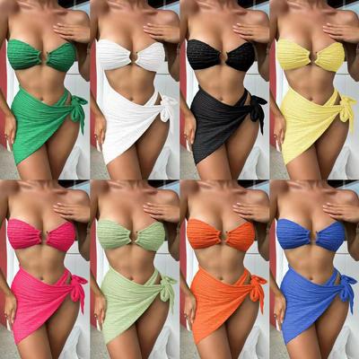 New Tube Top Skirt Three-Piece Swimsuit Bikini Bikini Swimsuit
