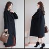 Women's Korean-Style Woolen Outer Wear Coat Autumn Spring Mid-Length Plus-Size Loose Woolen Coat