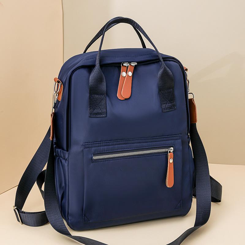 

Casual simple women s backpack trendy new solid color simple portable shoulder messenger bag синий