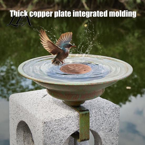 Water Sanitizer for Backyard Bird Baths Bath Copper Disc, Purifier Pure 3 Point Maintenance Tool Support, 4 Inch Purification Disc Outdoor Garden