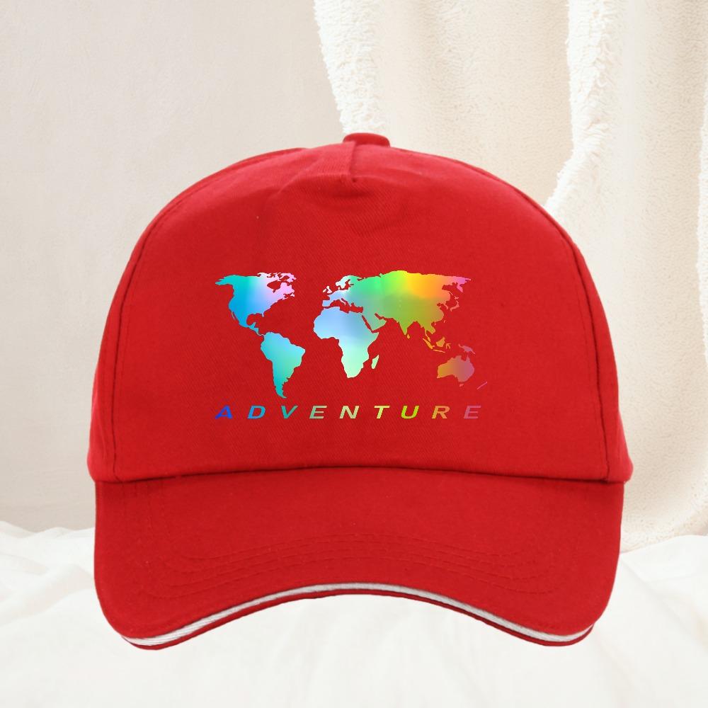 World Map Universal Auto adventure print Baseball Cap Unisex Adjustable Sports Hat Outdoor Streetwear Sports Hats Adjustable