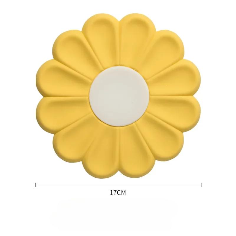 Flower Heat Resistant Silicone Mat Drink Cup Coasters Non-slip Pot Holder Table Placemat Kitchen Accessories Coasters Pads