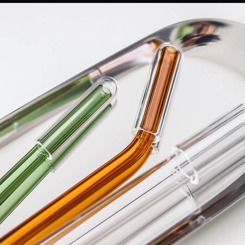 4PCS Glass Straw Tips Cover Reusable Drinking Straw Tips Cap Clear Lids Dust-Proof Plugs for Stainless Steel Straws Glass Straw