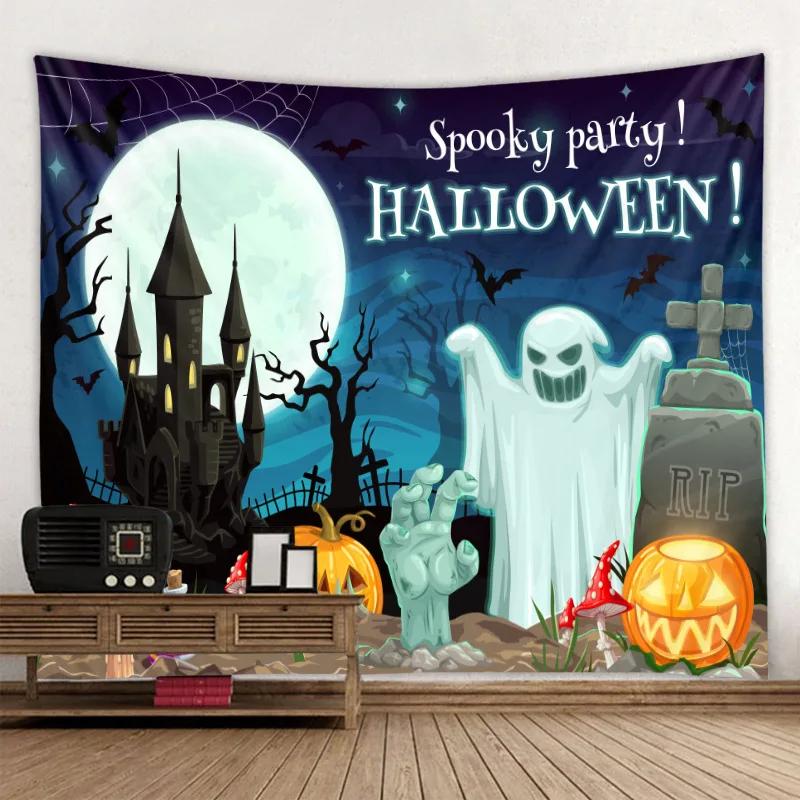 Tapestry Halloween Dekoracja Ściany Tło Domu Wisząca Tkanina Salon Pokój Tapestry Drukowanie Cyfrowe 3D Tapestry Imprezowe