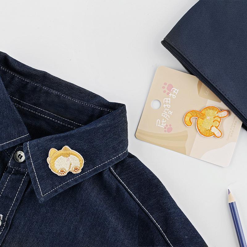 Cat Cartoon Embroidery Sticker Pet Dog Cloth Sticker Cloth Clothes Pants Hole Patch Sticker Pattern Repair Subsidy Sticker