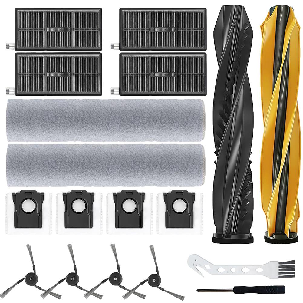 Vacuum Cleaner Replacement Kit With Main Brush Side Brushes Filters Mop Wheels For Dreame Aqua10 Ultra Track Complete