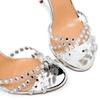 Fashion Luxury Rhinestone Designer Women Sandals Sexy Narrow Band Ankle-Wrap Thin High Heels for Women Summer Elegant Banquet Dress Shoe