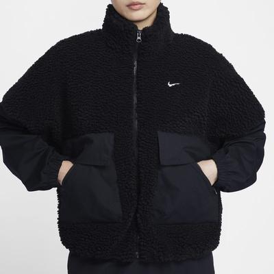 Sportswear Velvet Feel Coat Women's Black/White FV8017-010
