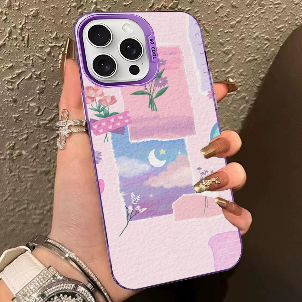 Purple Lavender Floral Flower Phone Case For IPhone 16 15 14 13 12 11 Pro Max X XR XSMAX 8 7 Plus Matte Shockproof Back Cover
