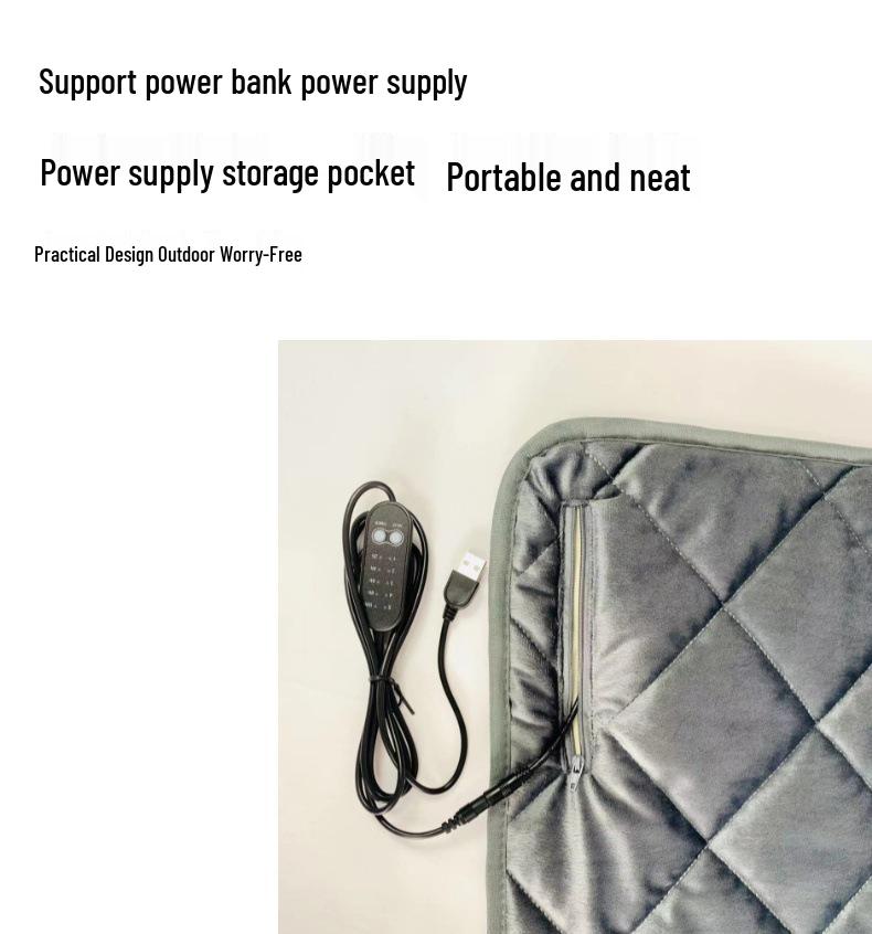Φορητό Ηλεκτρικό Θερμικό Μαξιλάρι USB για Κάμπινγκ και Υπνόσακους Εξωτερικού Χώρου