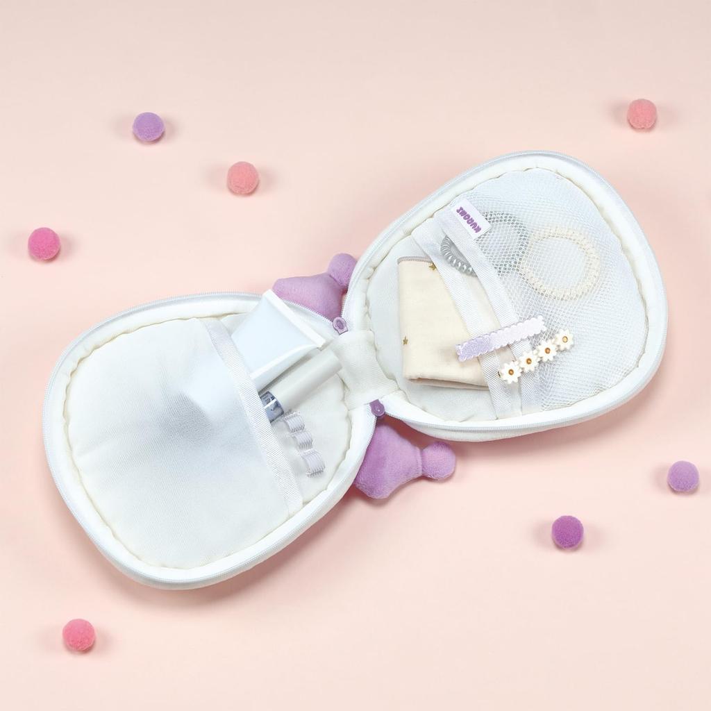 Skater Plüsch WerkzeugtascheGadget-Tasche mit Fächern zur Aufbewahrung und Organisation von Mobiltelefonen, Sanrio Kuromi ZTLP1-A