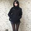 Strada Autunno Inverno Monocolore Cappotto Dolcevita da Donna Y2K Hip-hop Retro Harajuku Carino Casual Versatile Top da Donna