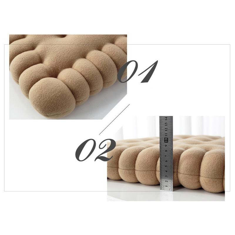 Chair Seats Cushion Thick Soft Elastic Comfortable Biscuit Shape Plush Chair Pads for Office Dining