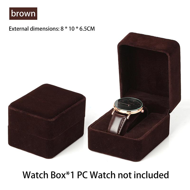 Watch Box Fashion Velvet Round Corner Smartwatch Clock Storage Case Jewelry Accessories Business Packaging Boxes
