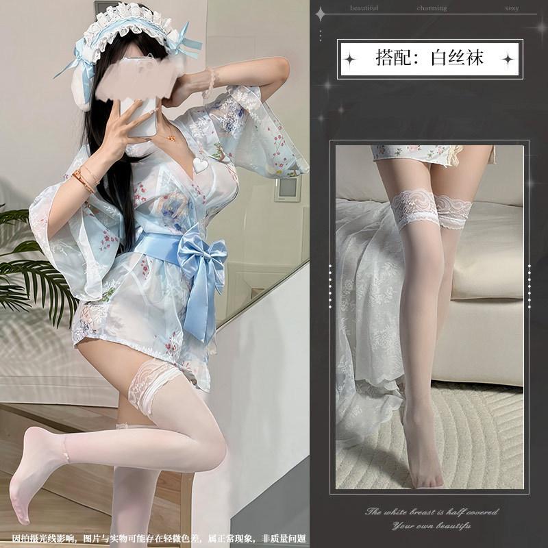 Sexy pajamas plus size Japanese kimono suit small chest erotic underwear seduction flirting hot bed passion uniform