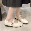 2025 Hochwertige Retro-Stil Rundzehen Damen Mary Jane Schuhe Damen Weiche Sohle Ballerinas Lässig Kleid Streetstyle Schuhe