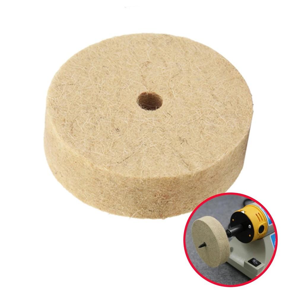 3 Inches Wool Felt Polishing Wheel 3\'\' Beige Buffing Pad Grinding Wheel