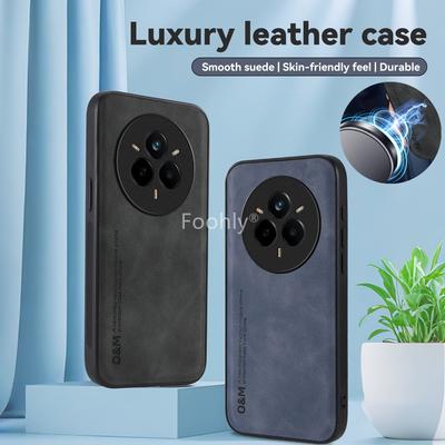 Shockproof Magnetic Case for Realme 14 Pro 5G 14 Pro+ Plus Protective Cover Nubuck Leather Back Shell Coque Capa Fundas
