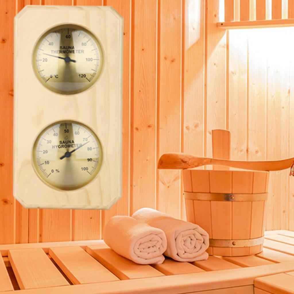 ALLE LEVEN -3 WINKEL 2 In 1 Mechanische Saunaruimte Water Houten Thermometer Hygrometer Buitenkas Temperatuur Hygrometer