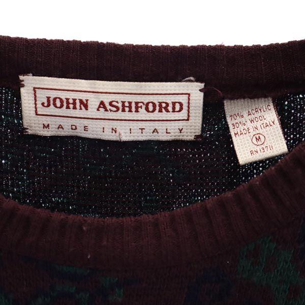 JOHN ASHFORD 90s Wool blend Made in Italy Overall handle Long sleeve sweater Men's Used