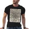 Vintage Map of Padua Italy (1943) T-Shirt Man T Shirt Summer Cotton Tshirt 100% Funny T Shirts