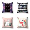 Polyester Pillowcase Cartoon Printed Animal Peach Leather Velvet Pillowcase Waist Cover Car Waist Cushion Cover