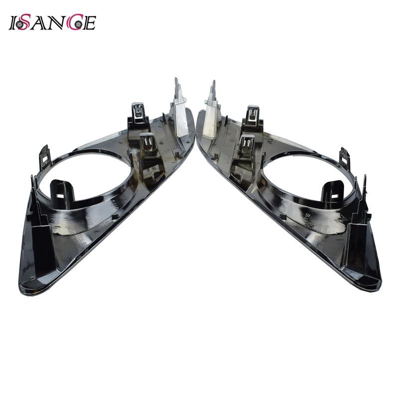 For Toyota Camry 2.5L 2012 2013 2014 Chrome Fog Light Lamp Cover Trim Bezel Holes Front Left Right LH RH Left Passenger Side