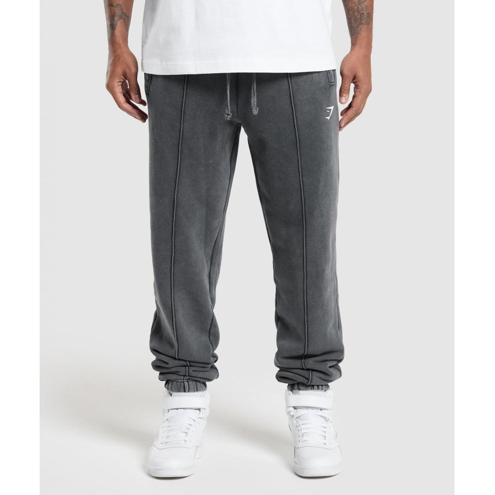 

GYMSHARK Washed Pintuck Joggers Black A6A5B BB81