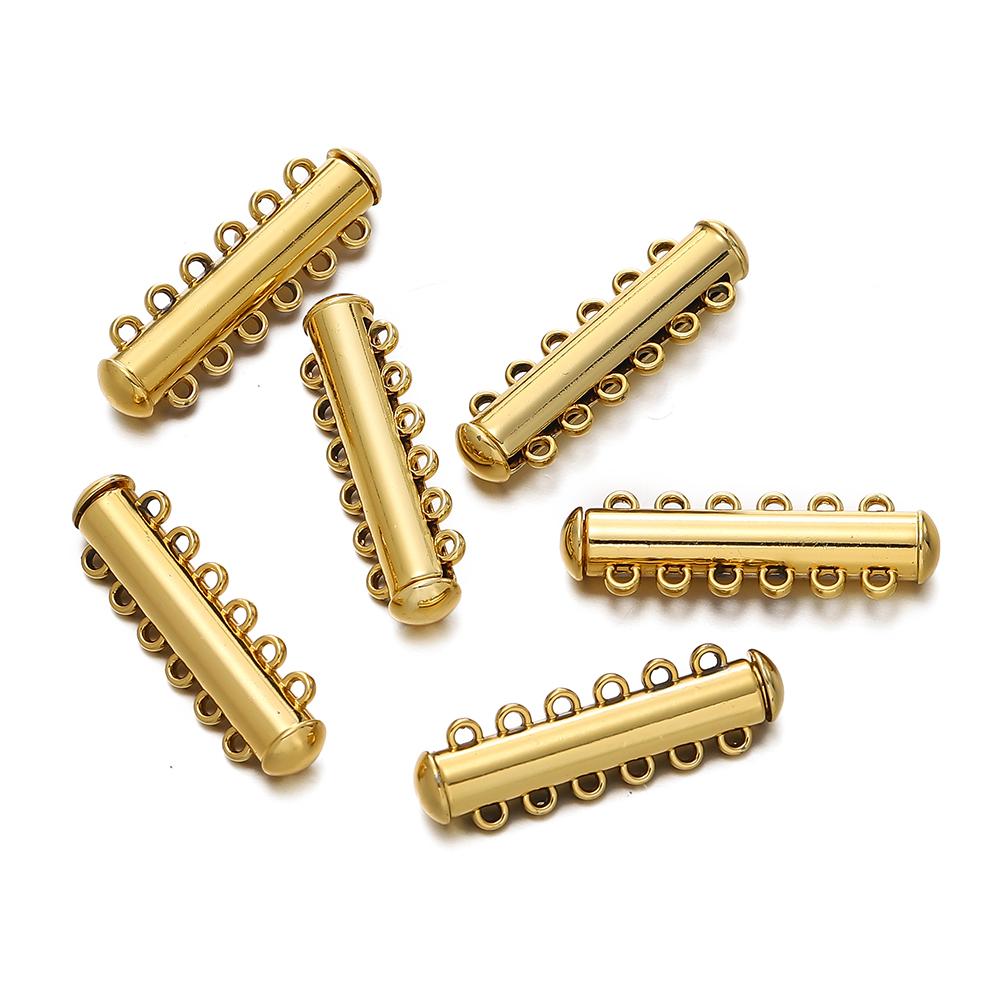 5pcs/lot 2/3/4/5/6 Rows Metal Magnetic Clasps for DIY Connectors Slide Clasps Bracelet Closure Necklace Clasp Jewelry Making