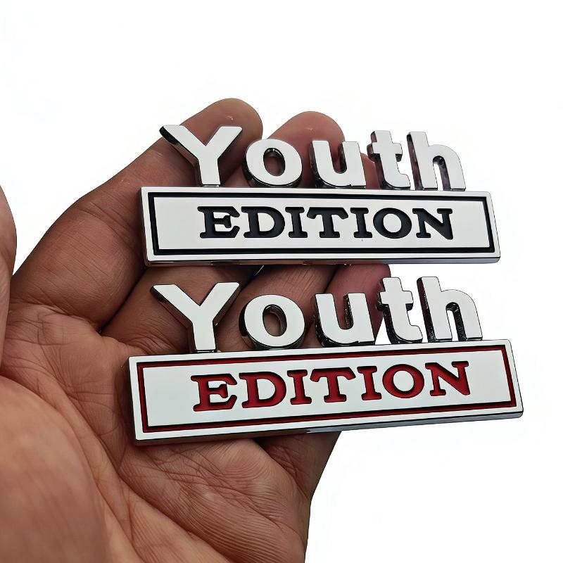 New Zinc Alloy Youth Edition Car Sticker Badges For Car Trunk Door Emblem Badges Car Decals Motorcycle Decoration