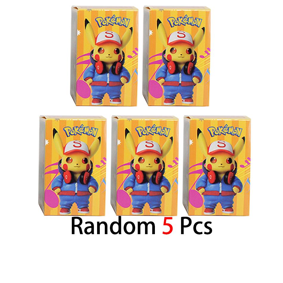 New Pocket Monsters Cartoon Movie Anime Character Pikachu Gengar Mewtwo Gurado Action Model Toy Blind Box Random Trendy Mystery Surprise Collectible