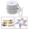 1 Roll 10 Yards 3MM Crystal Rhinestone Close Chain Trim for Sewing Crafts