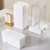 Dustproof Automatic Cotton Pad Dispenser Transparent Covered Makeup Remover Paper Holder  Washroom