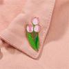 Broche de Esmalte Flores Tulipas Broches Decorativos Enfeites Lapela Bolsa Insígnias Joias Presentes Pin