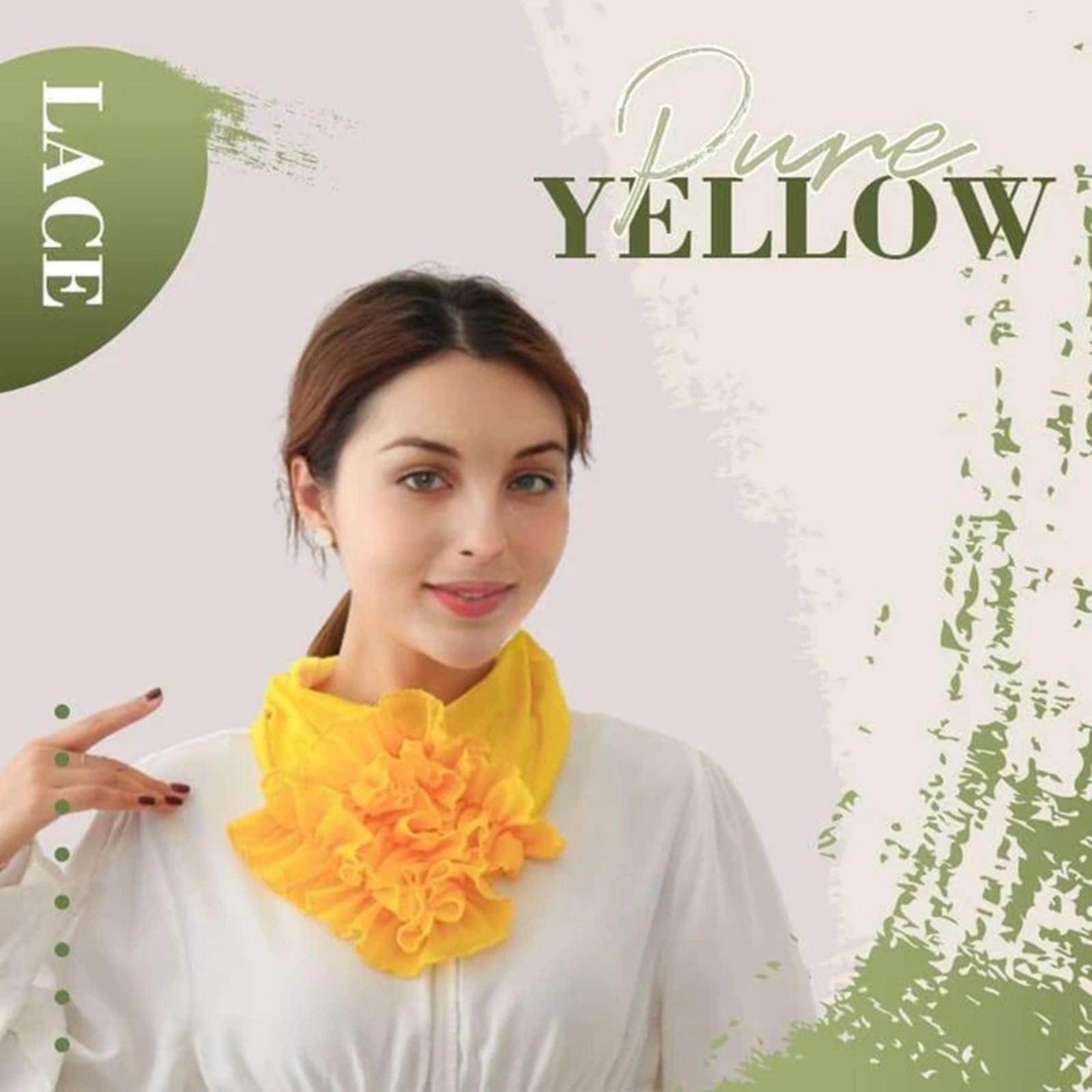 

Модный однотонный шарф, шифоновый нагрудник, разнообразный шарф для женщин жёлтый